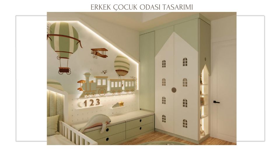Neva Yalı Projesi · ERKEK ÇOCUK ODASI TASARIMI