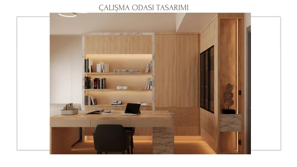 Neva Yalı Projesi · ÇALIŞMA ODASI TASARIMI