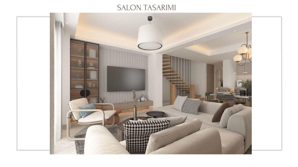Bodrum Gümbet Villa Projesi · SALON TASARIMI